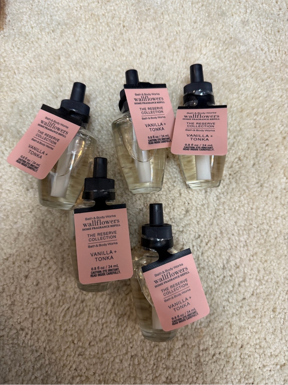 NEW NWT 5 Bath & Body Works Refills-Vanilla +Tonka